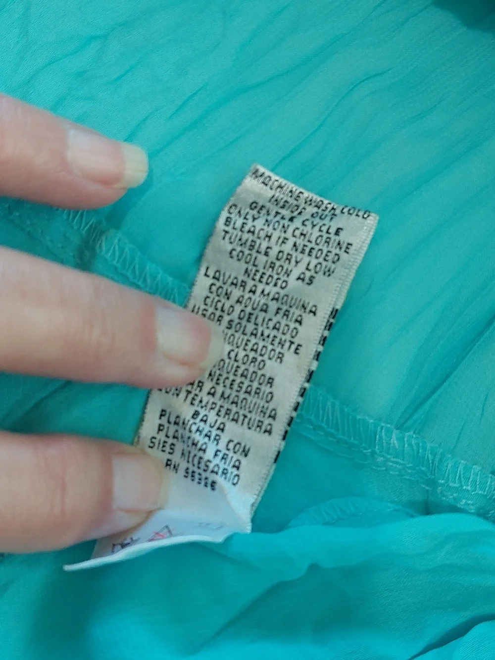 Expose France USA Italy Turquoise Ruffled Women's Blouse .Size XL - Picture 4 of 11